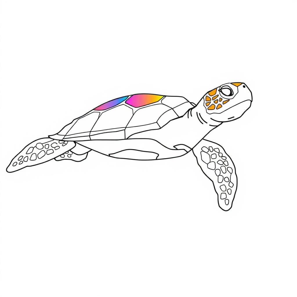 Prism Sea Turtle Coloring Page coloring page