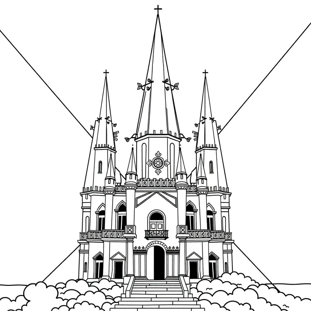 Prism Castle Coloring Page coloring page