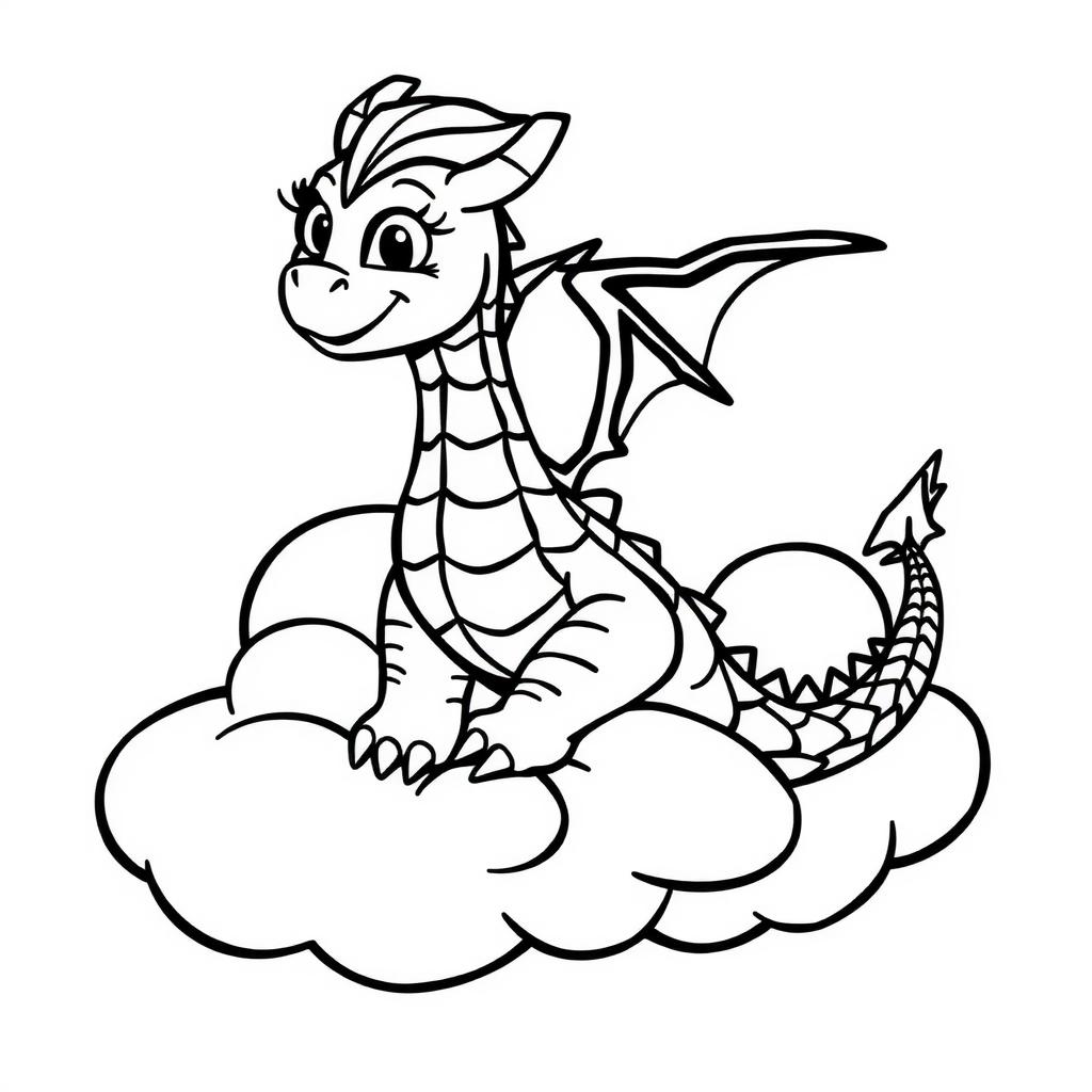Spectrum Dragon Coloring Page coloring page