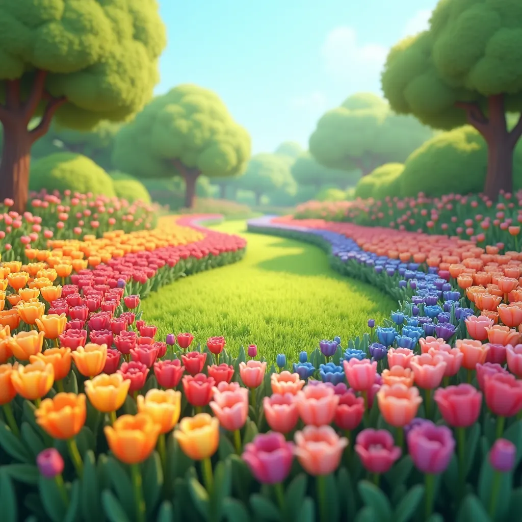 Colour Wheel Garden Coloring Page