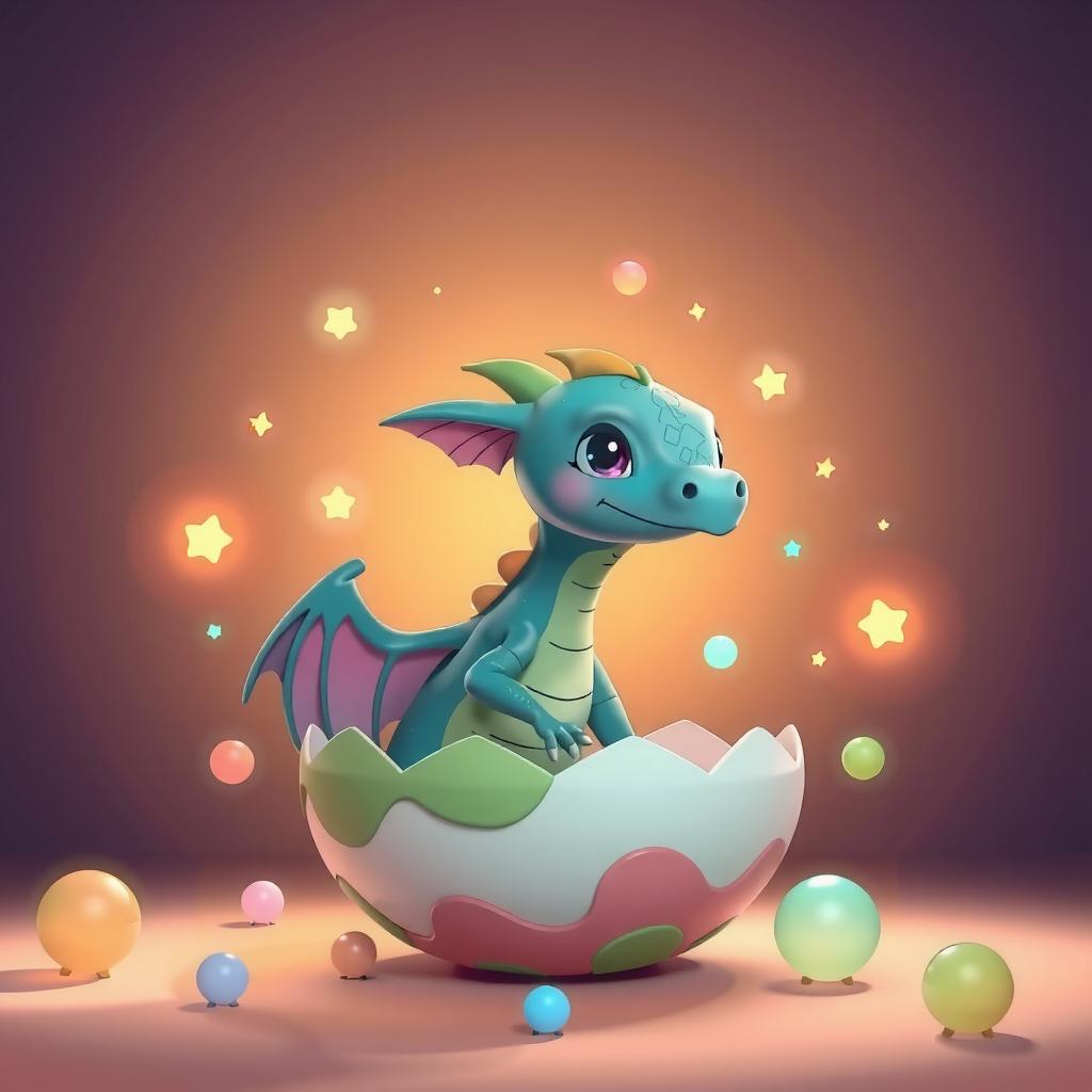Colour Dragon Hatchling Coloring Page