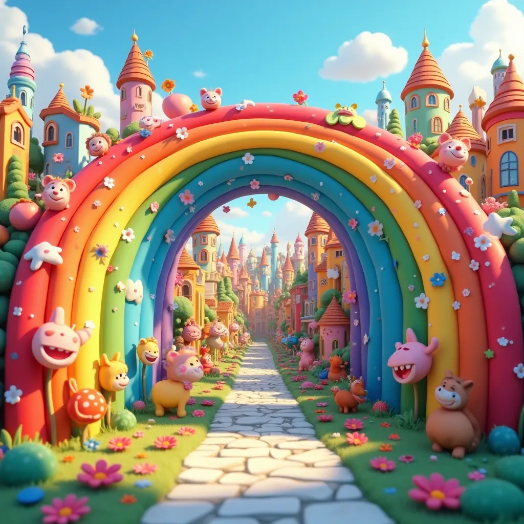 Rainbow Deer Coloring Page