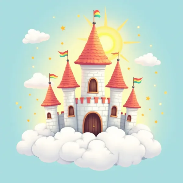 Cloud Castle Coloring Page