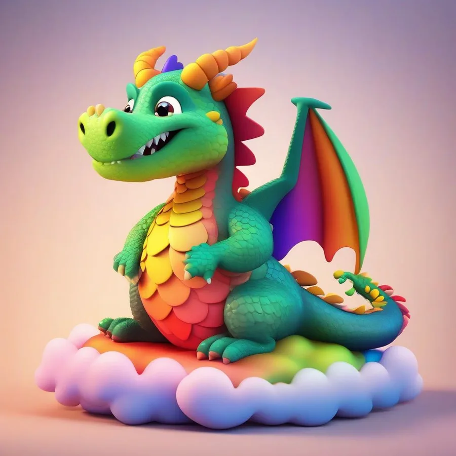 Spectrum Dragon Coloring Page