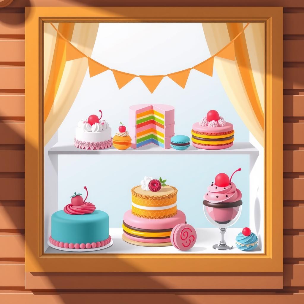 Rainbow Bakery Coloring Page