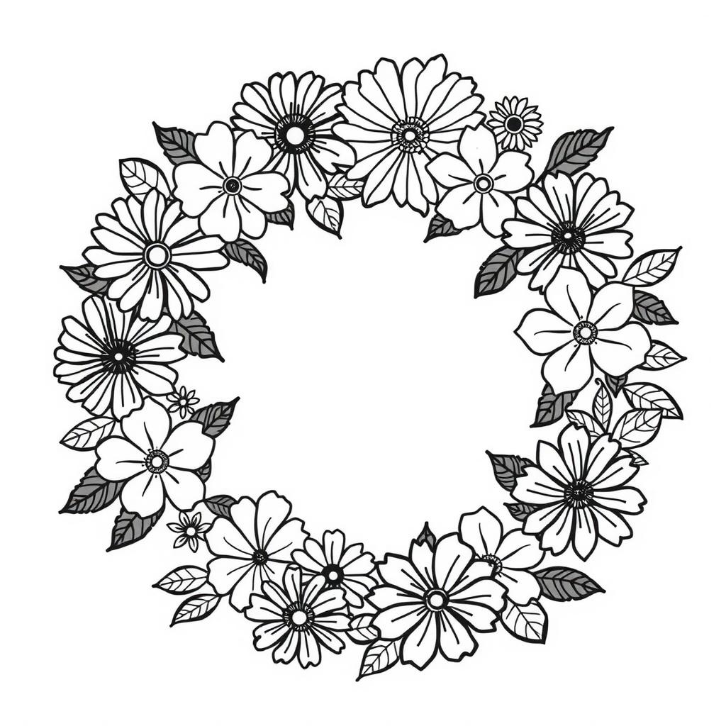 Colour Wheel Garden Coloring Page coloring page