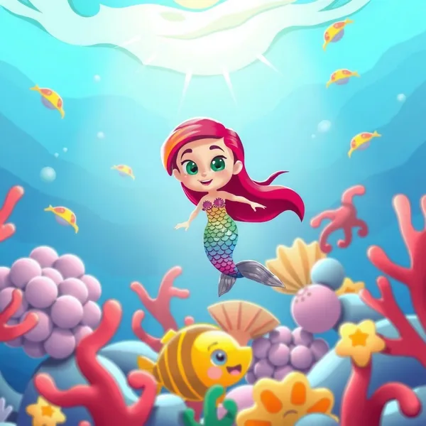 Spectrum Mermaid Coloring Page