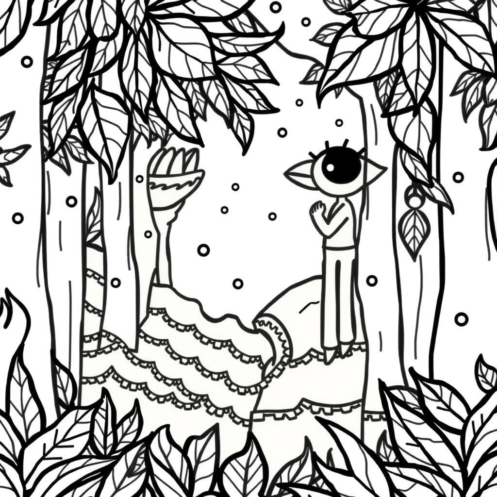 Prism Forest Coloring Page coloring page