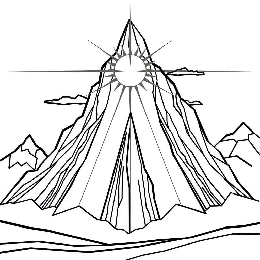 Prism Mountain Coloring Page coloring page