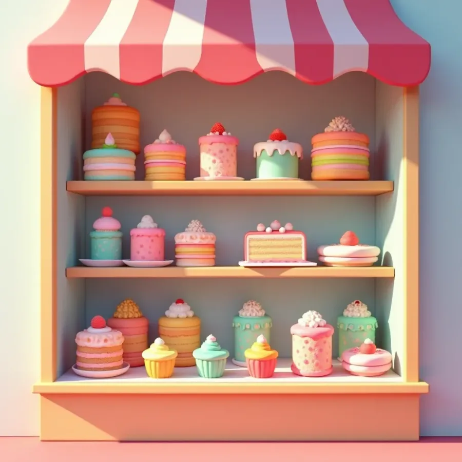 Rainbow Pastry Shop Coloring Adventure — Free Coloring Page for Kids