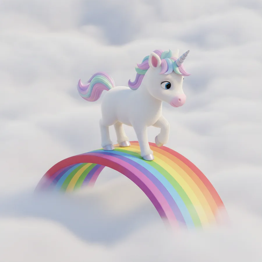 Cette scène joyeuse de licorne est idéale pour que les enfants expriment leur créativité. Le nuage doux est facile à colorier, tandis que la crinière propose un défi amusant.