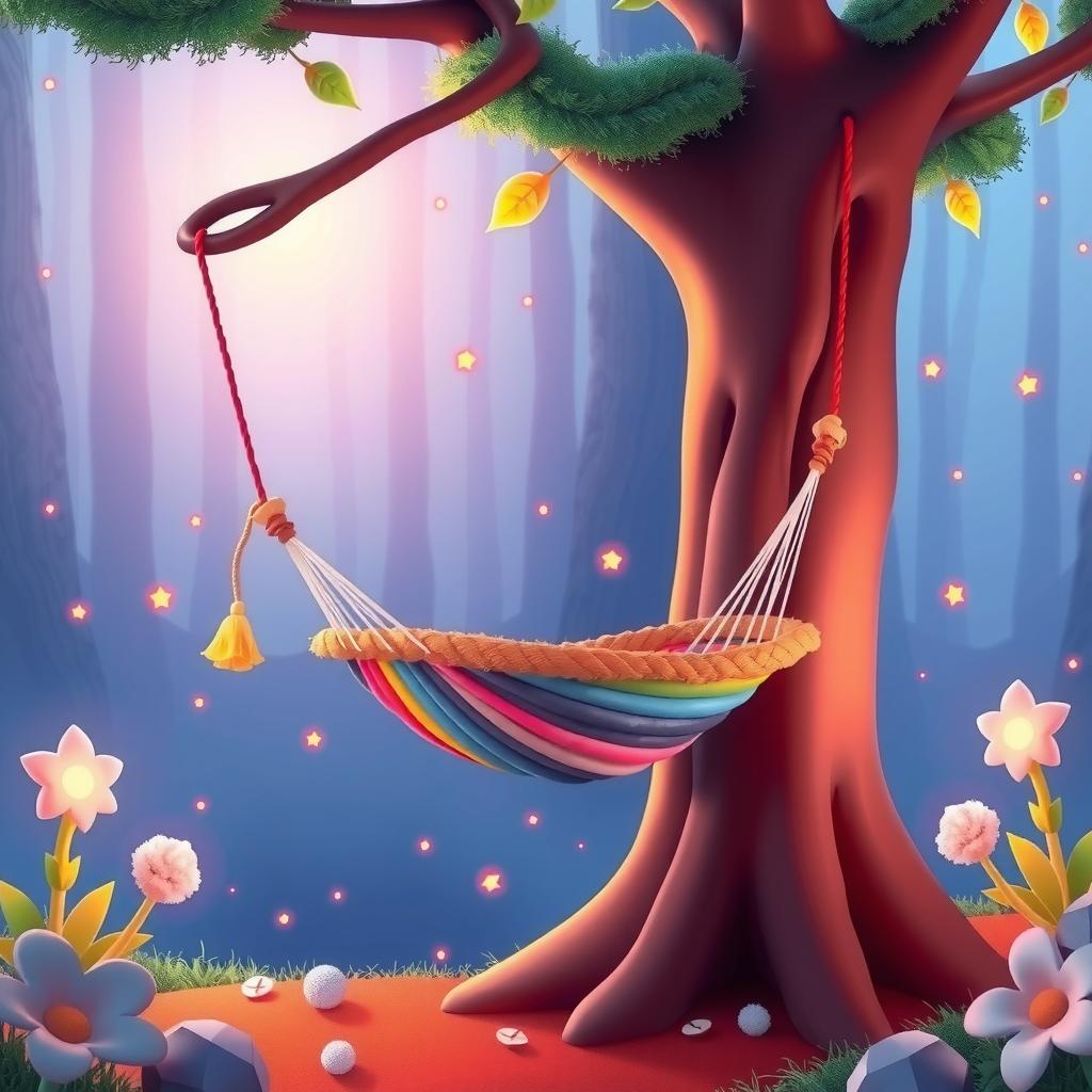 Rainbow Hammock Coloring Page