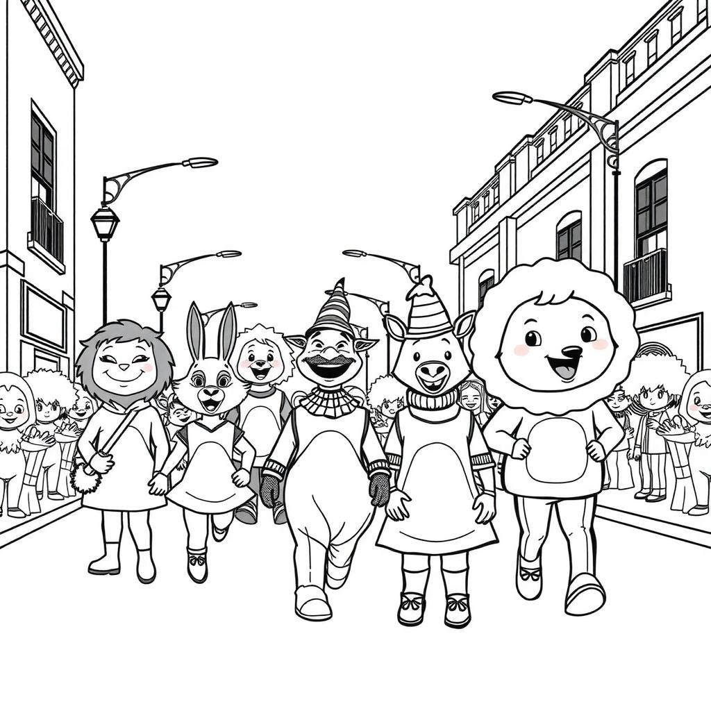 Colour Parade Coloring Page coloring page