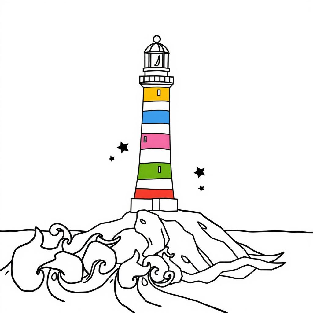 Spectrum Lighthouse Coloring Page coloring page