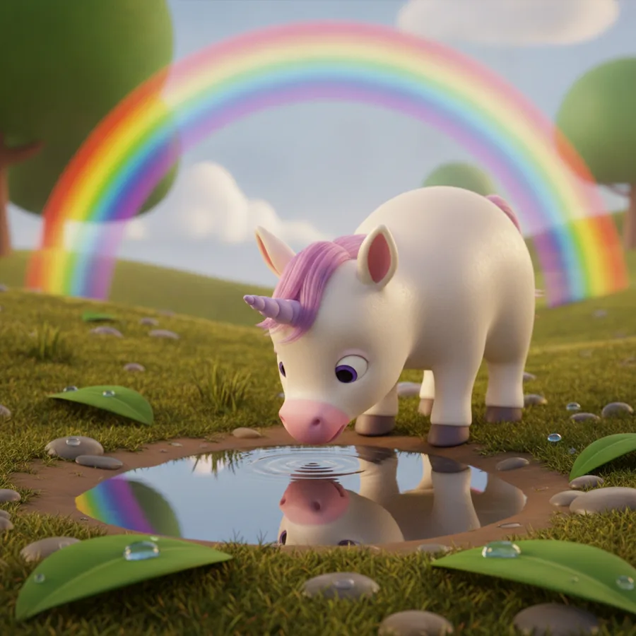 This charming unicorn scene offers easy areas like the sky and puddle, while the mane and rainbow present a fun challenge. Perfect for all ages!