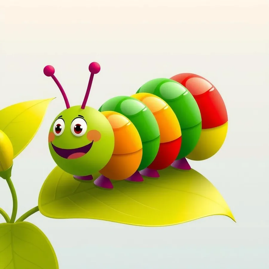 Colour Caterpillar Coloring Page
