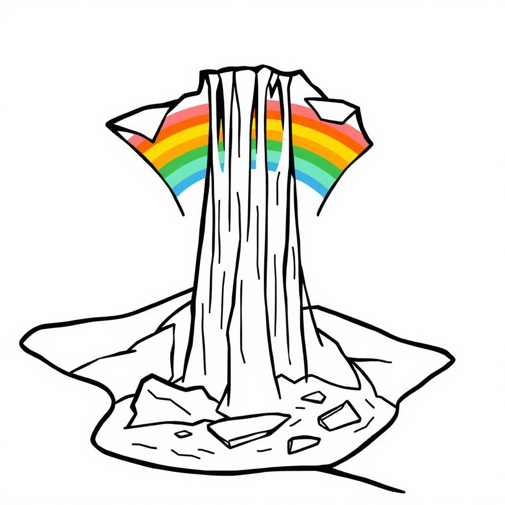 Prism Waterfall Coloring Page coloring page