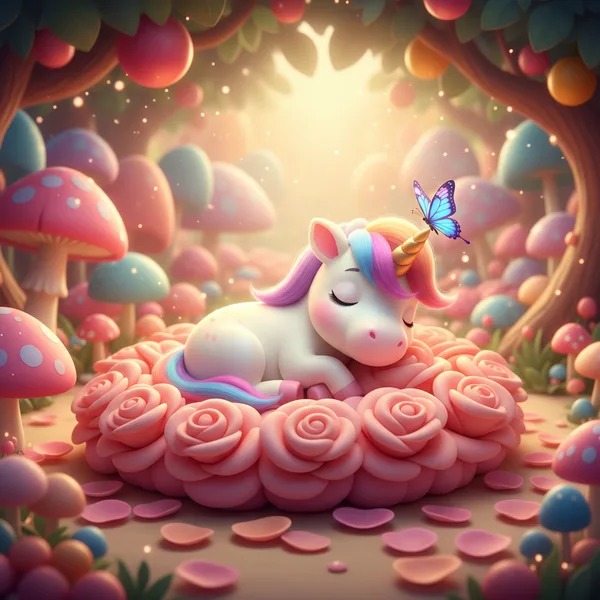 Baby Unicorn Nap — Free Coloring Page for Kids