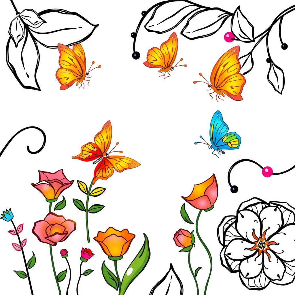 Crystal Garden for Kids — Free Unicorn Coloring Page coloring page