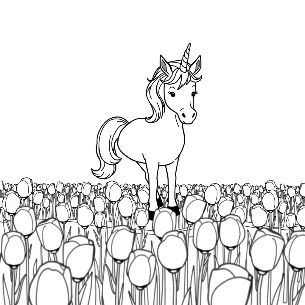 Cotton Candy Mane — Unicorn Coloring Page coloring page