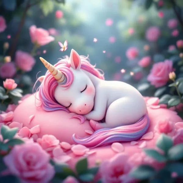 Baby Unicorn Nap — Free Coloring Page for Kids