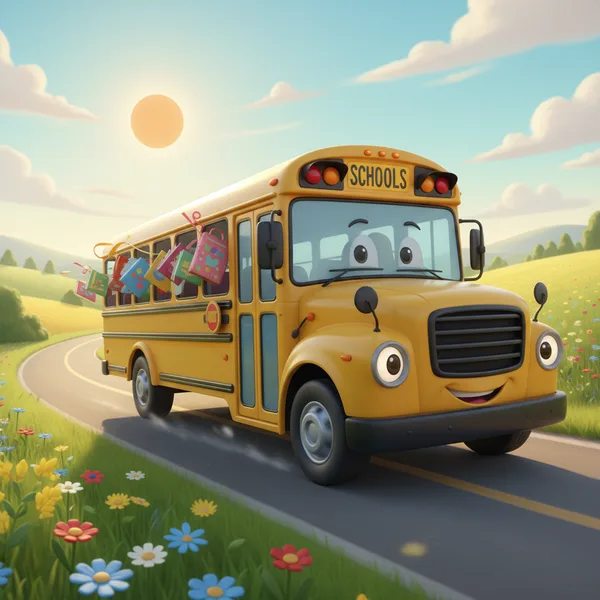 Sunny Flower Road — Free Coloring Page for Kids