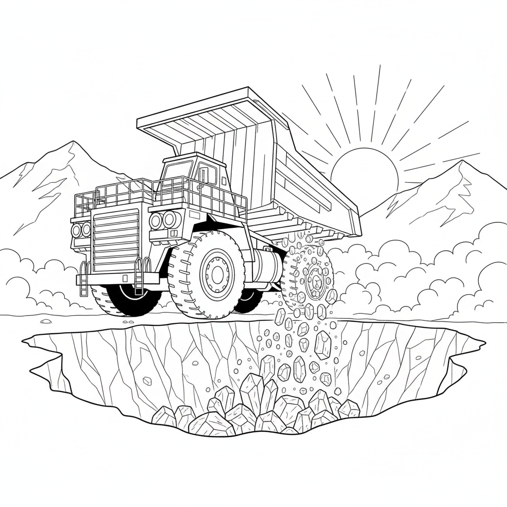 Colorful Gem Garden — Free Coloring Page for Kids coloring page