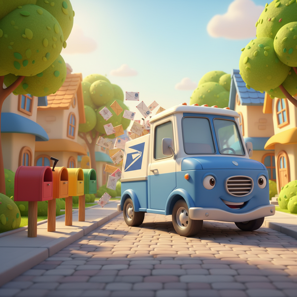 Mail Truck Journey — Bedtime Story for Kids