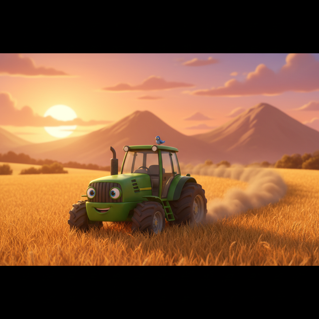 Tractor Adventure at Sunset — Bedtime Story for Kids