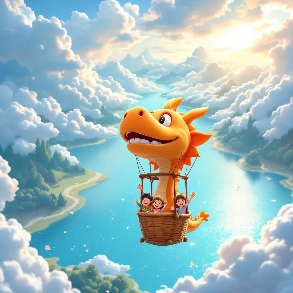 Adventure in a Hot Air Balloon — Dragon Story for Kids