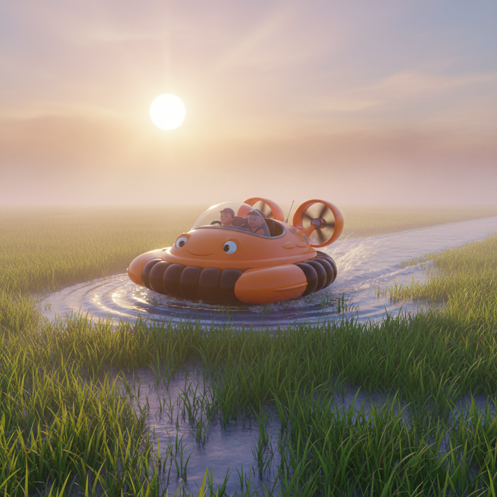 Morning Adventure on the Hovercraft — Bedtime Story for Kids
