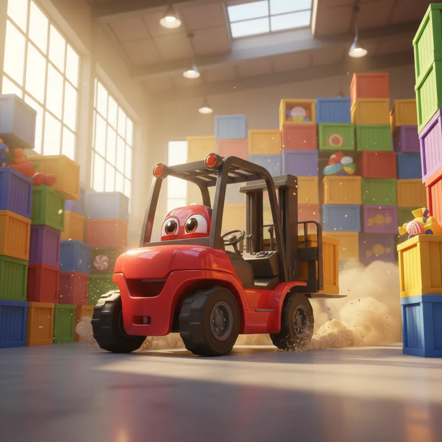 Forklift Fun Adventure — Free Coloring Page for Kids