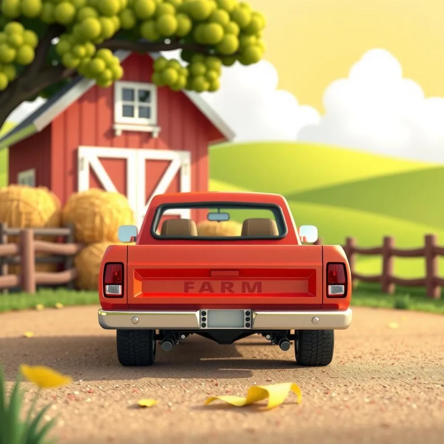 Pickup Truck Adventure — Free Coloring Page for Kids