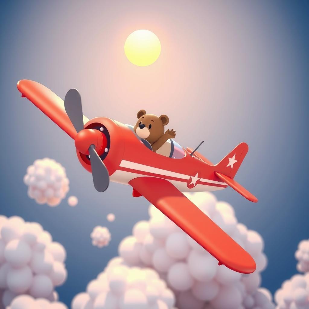 Bear in a Red Airplane — Bedtime Story for Kids