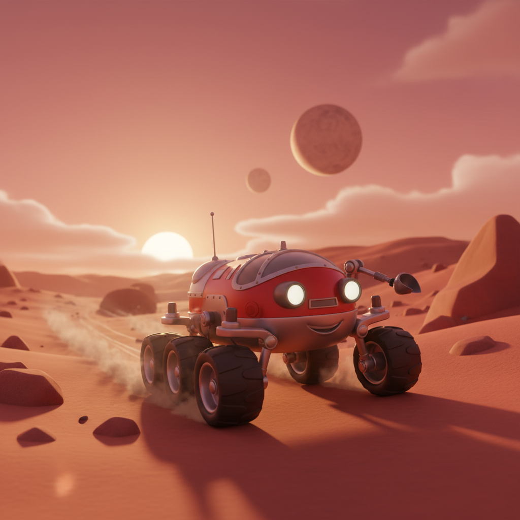 Mars Rover Sunset — Bedtime Story for Kids