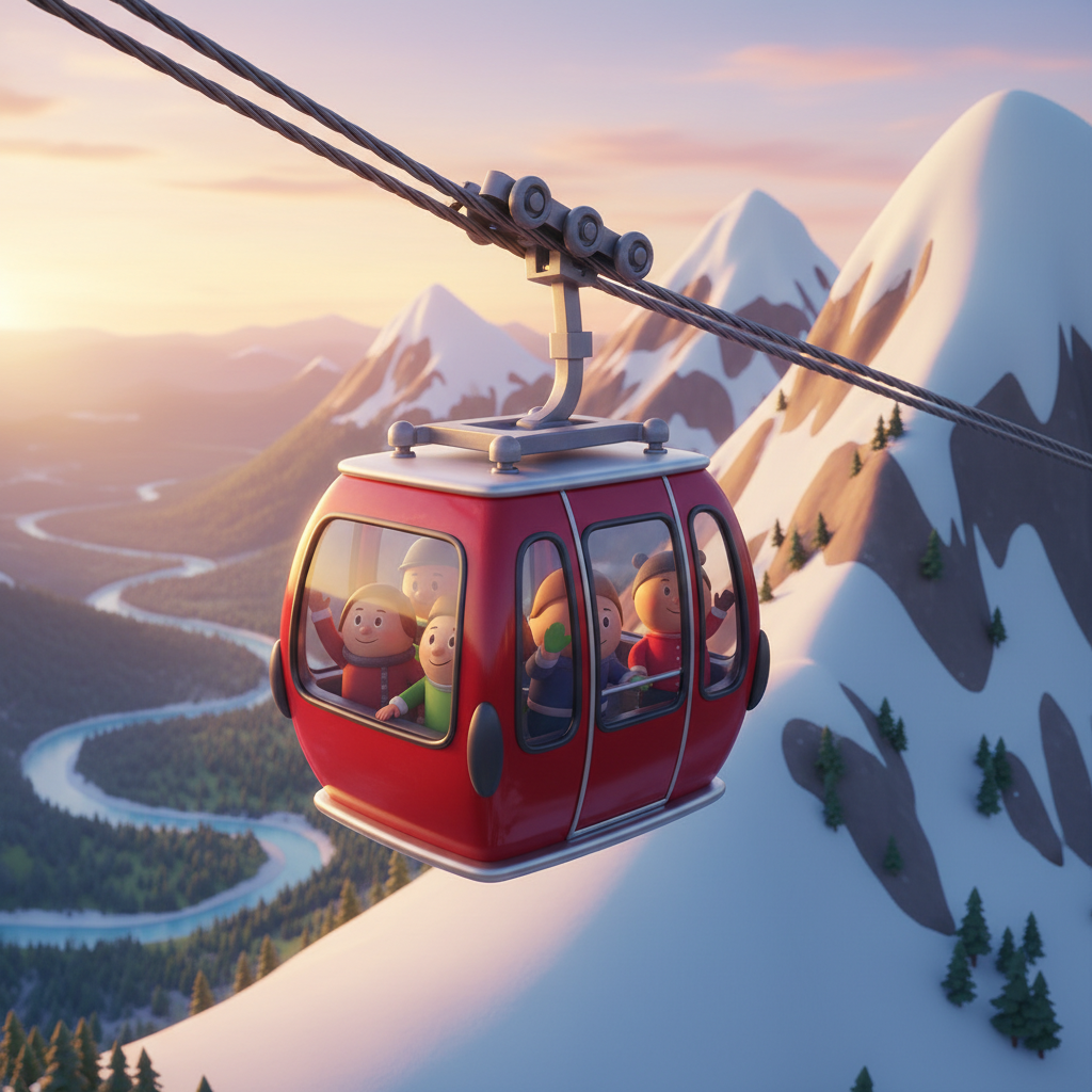 Cable Car Mountain Climb — Bedtime Story for Kids